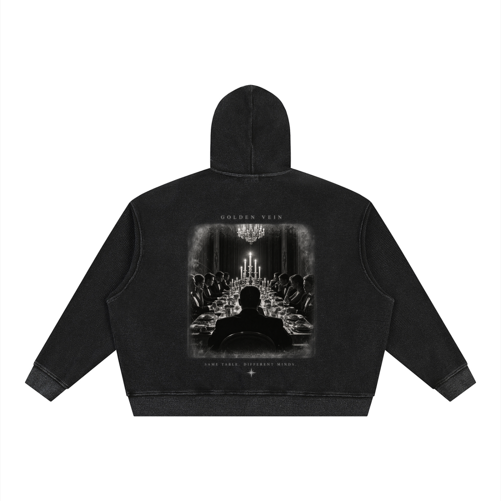 Golden Vein Parables Waffle Zip Hoodie – The Assembly – Black – Produktansicht 10