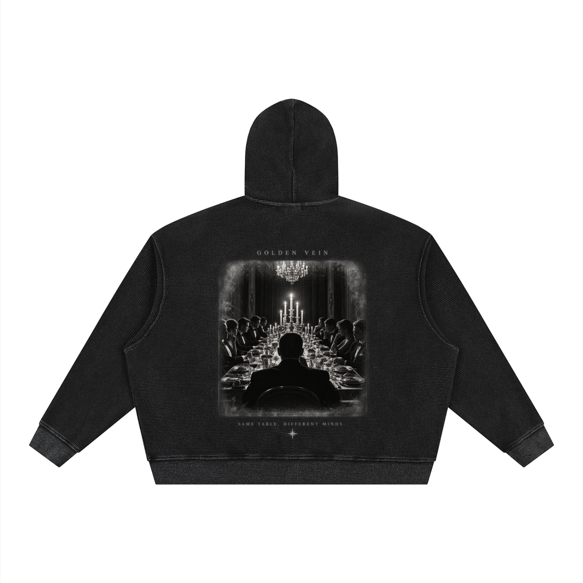 Golden Vein Parables Waffle Zip Hoodie – The Assembly – Black – Produktansicht 10