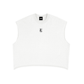 Golden Vein French Terry Boxy Tank – White – Produktansicht 7