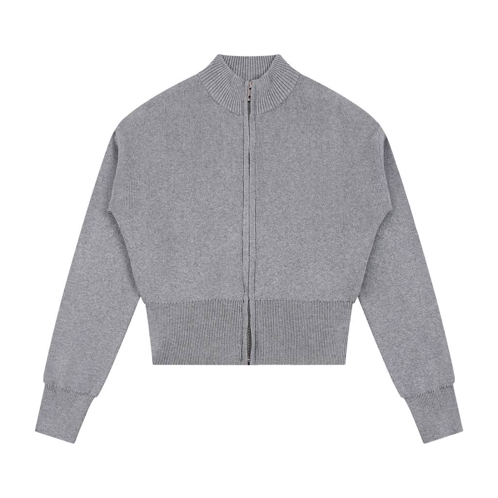 Golden Vein Zip Cardigan – Heather Grey – Produktansicht 6