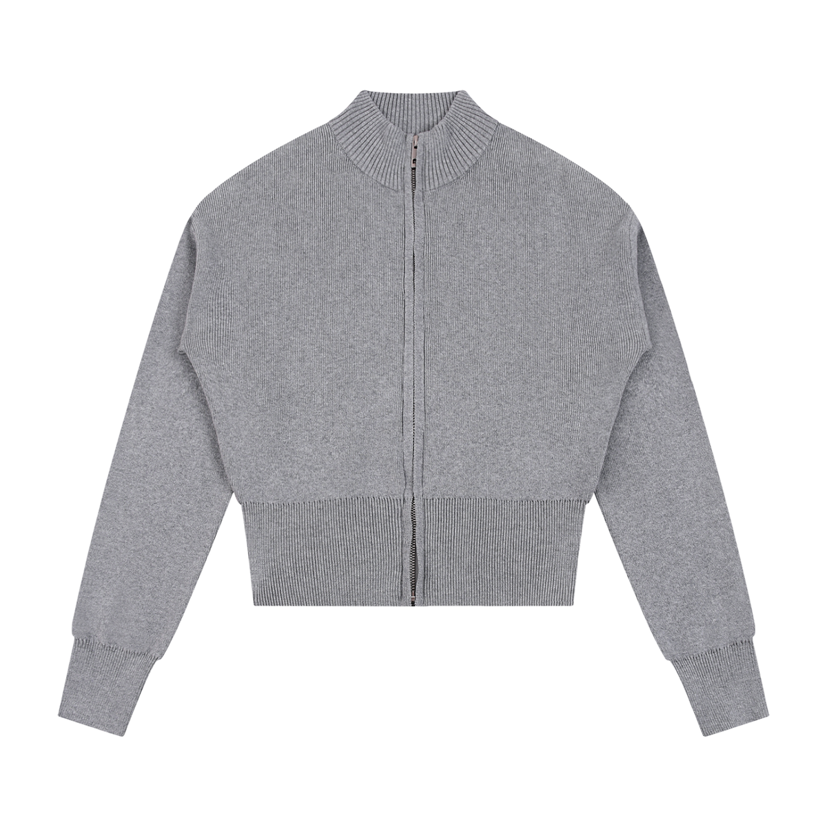 Golden Vein Zip Cardigan – Heather Grey – Produktansicht 6