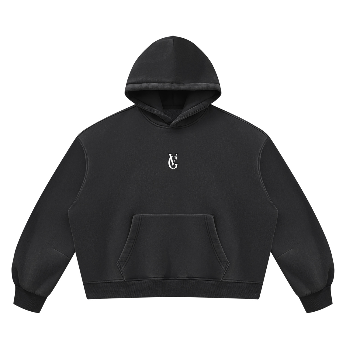 Golden Vein Vintage Wash Boxy Hoodie – Black – Produktansicht 7