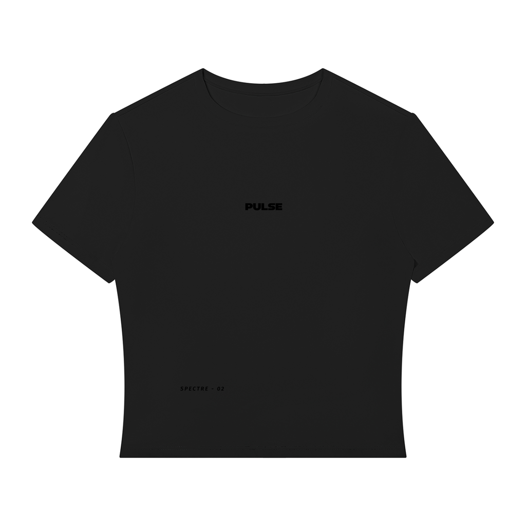 PULSE™ Cropped Performance T-Shirt – Black – Produktansicht 7