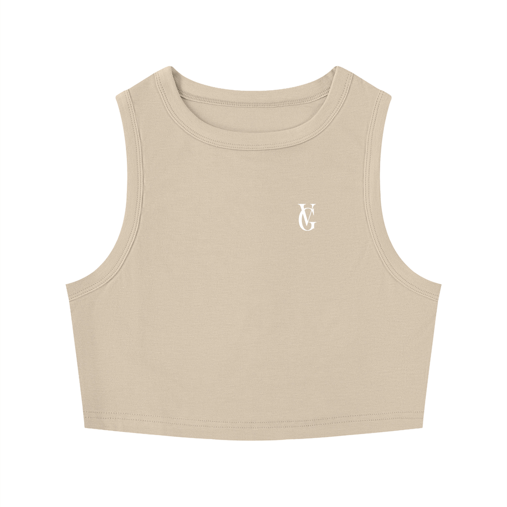 Golden Vein Cropped Tank – Khaki – Produktansicht 7