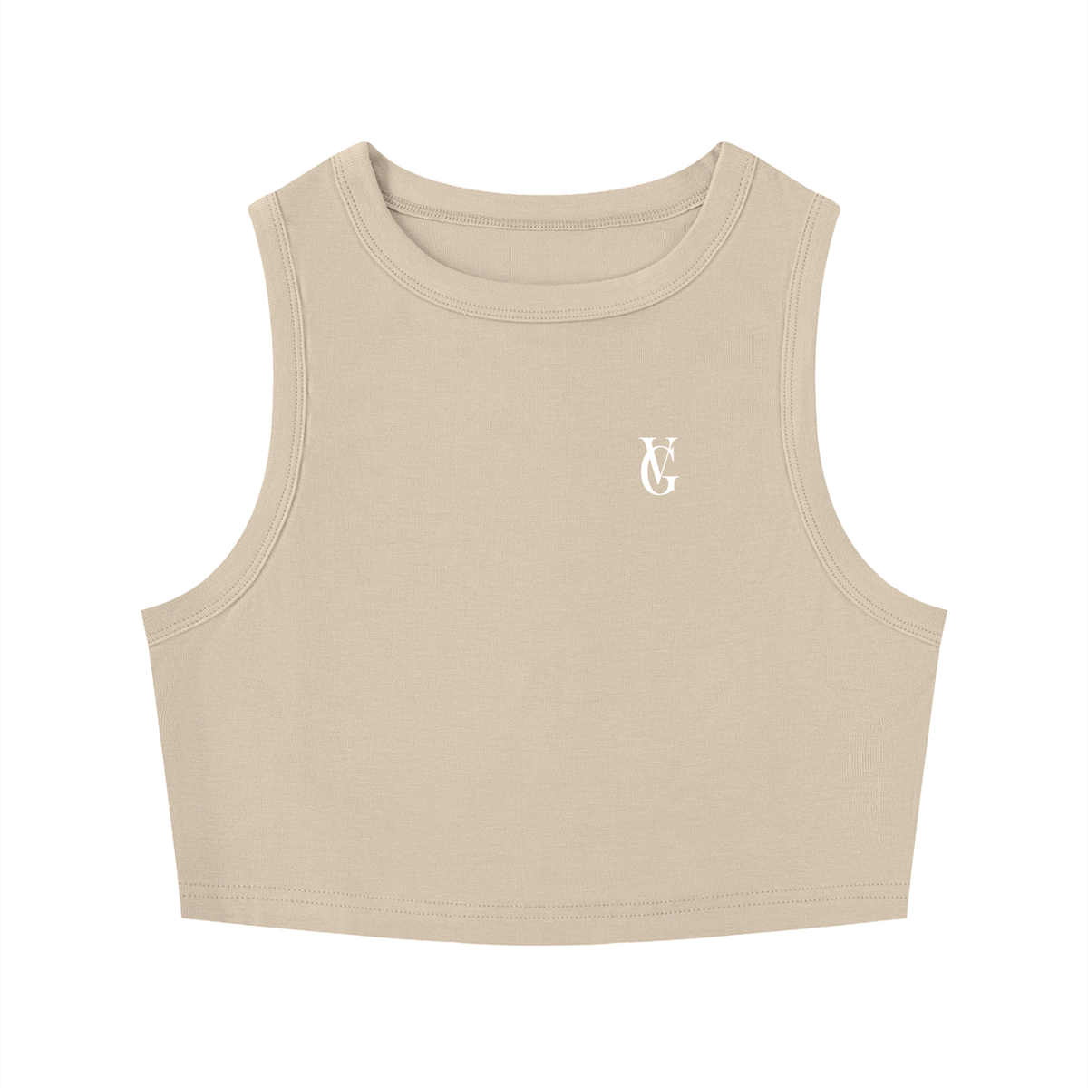 Golden Vein Cropped Tank – Khaki – Produktansicht 7