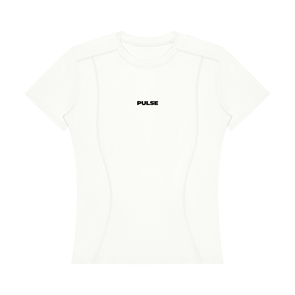 PULSE™ Topstitch Training T-Shirt – White – Produktansicht 7
