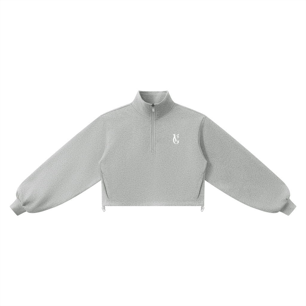 Golden Vein Mock-Neck Quarter-Zip – Heather Grey – Produktansicht 7