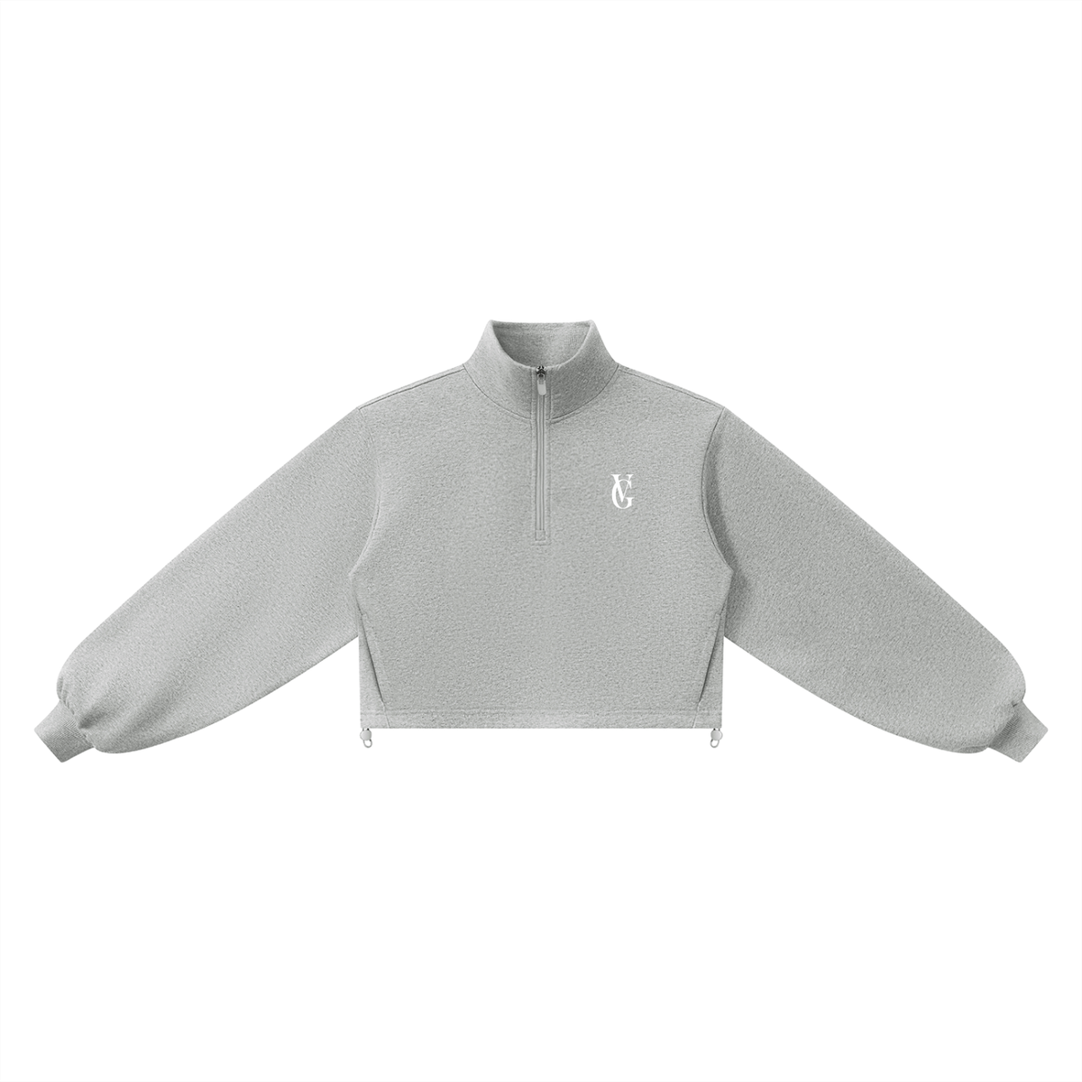 Golden Vein Mock-Neck Quarter-Zip – Heather Grey – Produktansicht 7