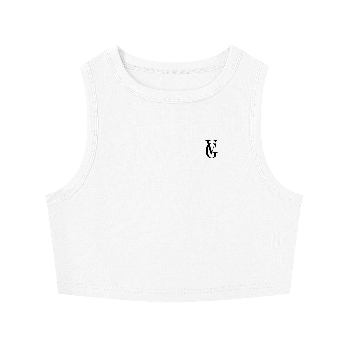 Golden Vein Cropped Tank – White – Produktansicht 7