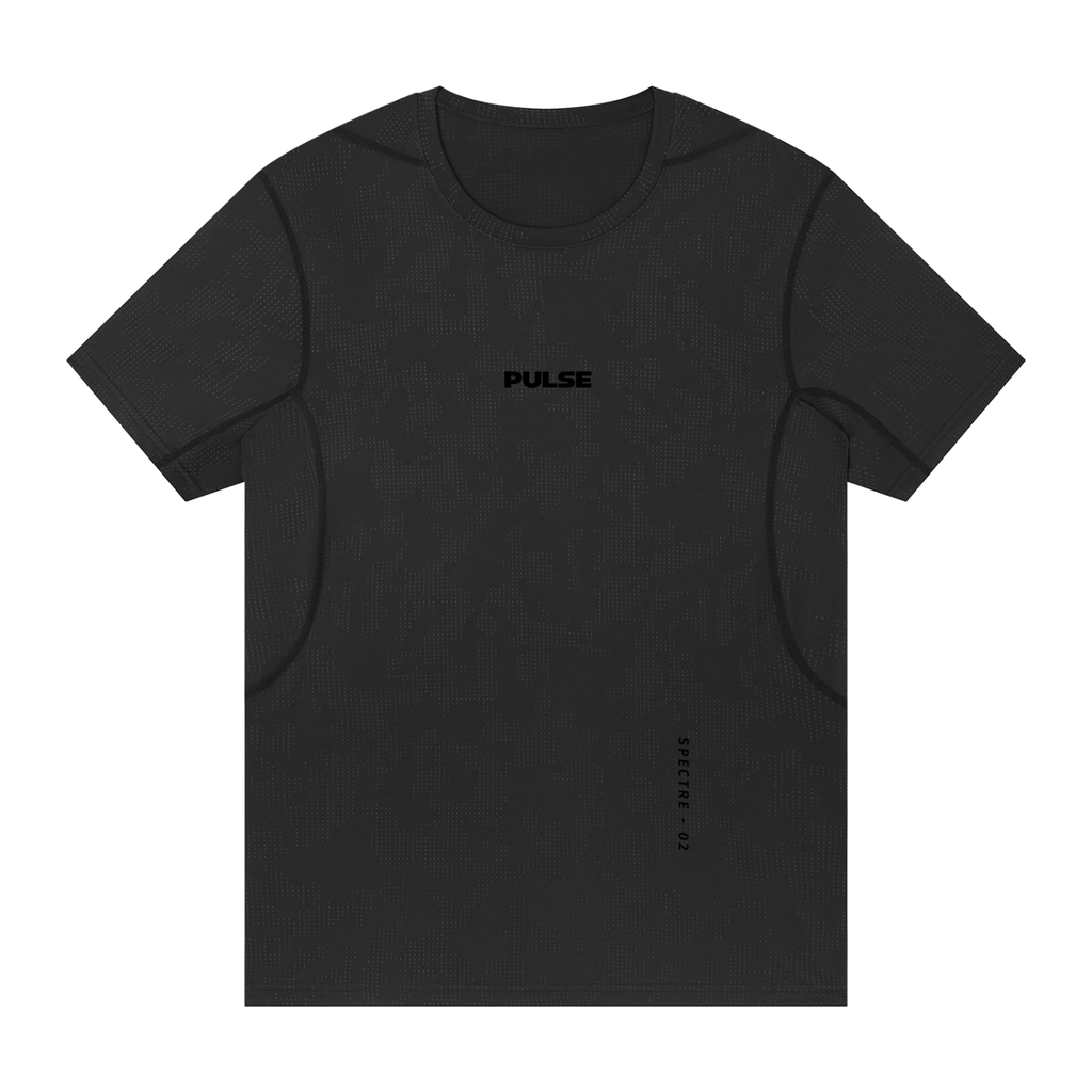 PULSE™ Jacquard Mesh T-Shirt – Black – Produktansicht 6