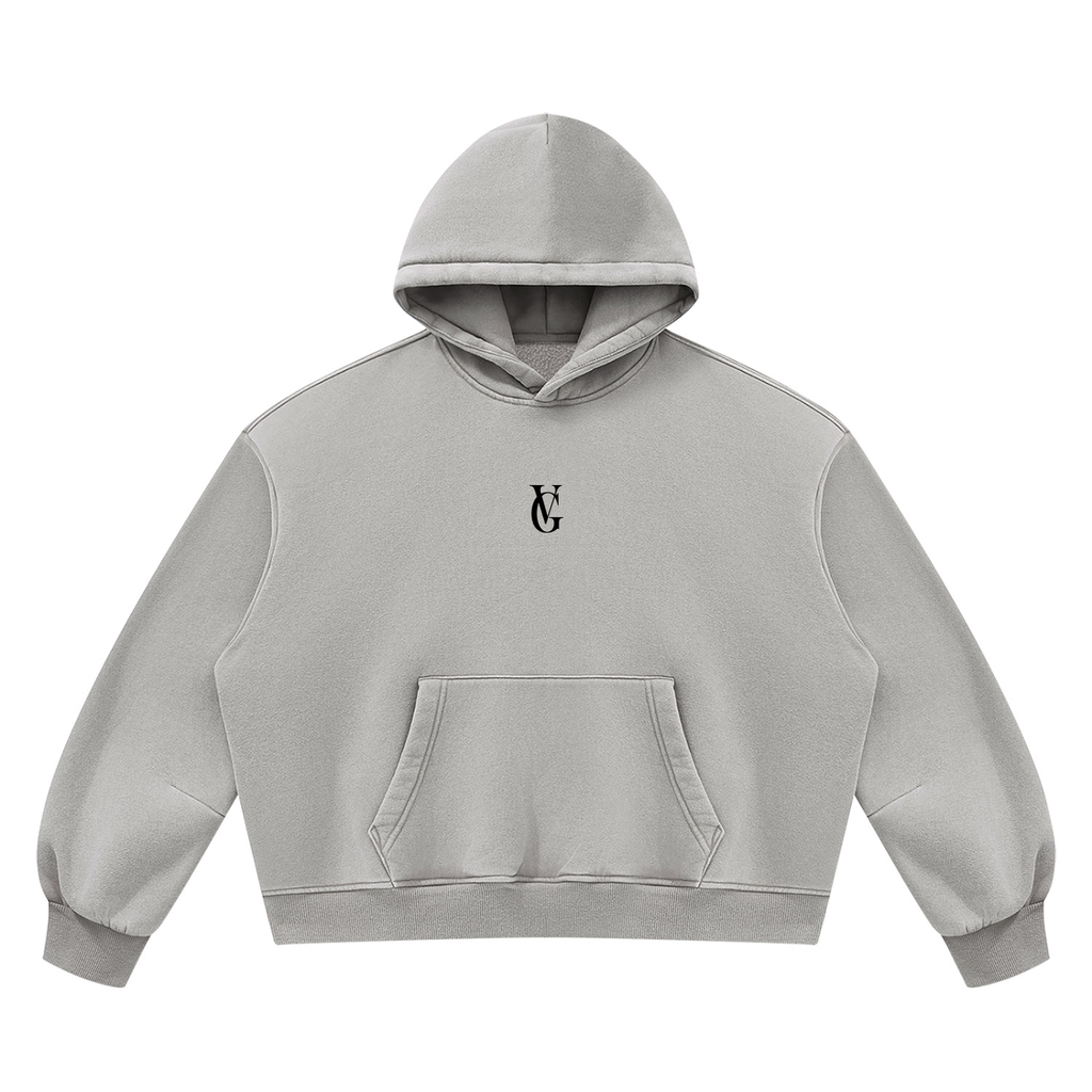 Golden Vein Vintage Wash Boxy Hoodie – Light Grey – Produktansicht 7