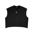 Golden Vein French Terry Boxy Tank – Black – Produktansicht 7