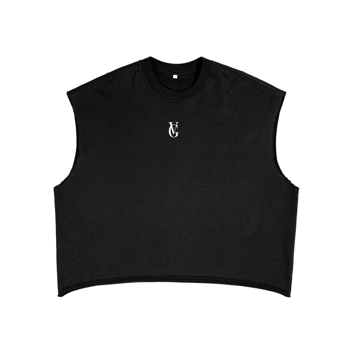 Golden Vein French Terry Boxy Tank – Black – Produktansicht 7