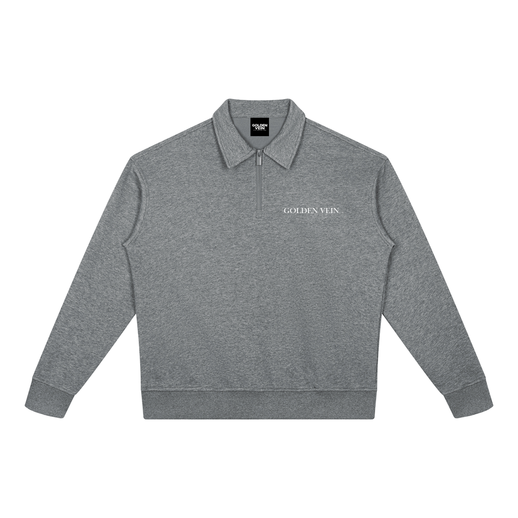 Golden Vein Boxy Quarter-Zip – Heather Grey – Produktansicht 6