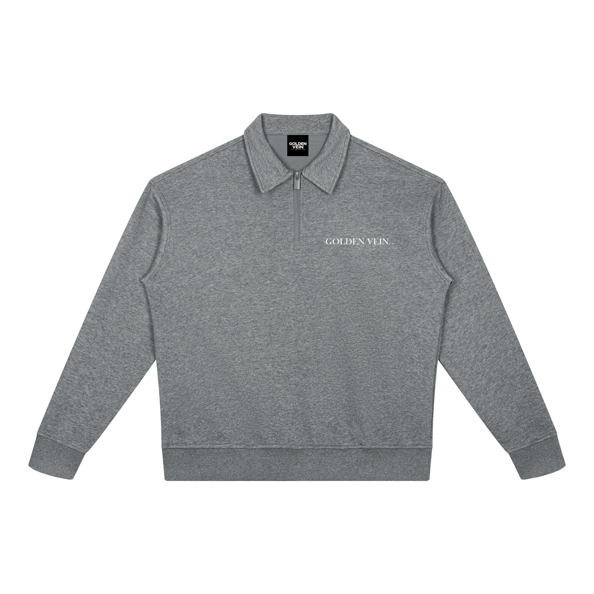 Golden Vein Boxy Quarter-Zip – Heather Grey – Produktansicht 6