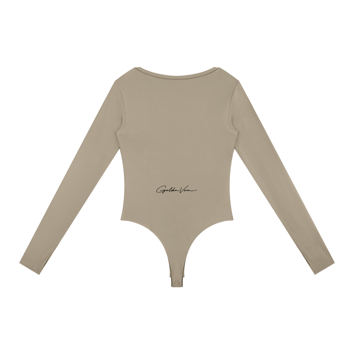 Golden Vein Flow Long Sleeve Bodysuit – Khaki – Produktansicht 9