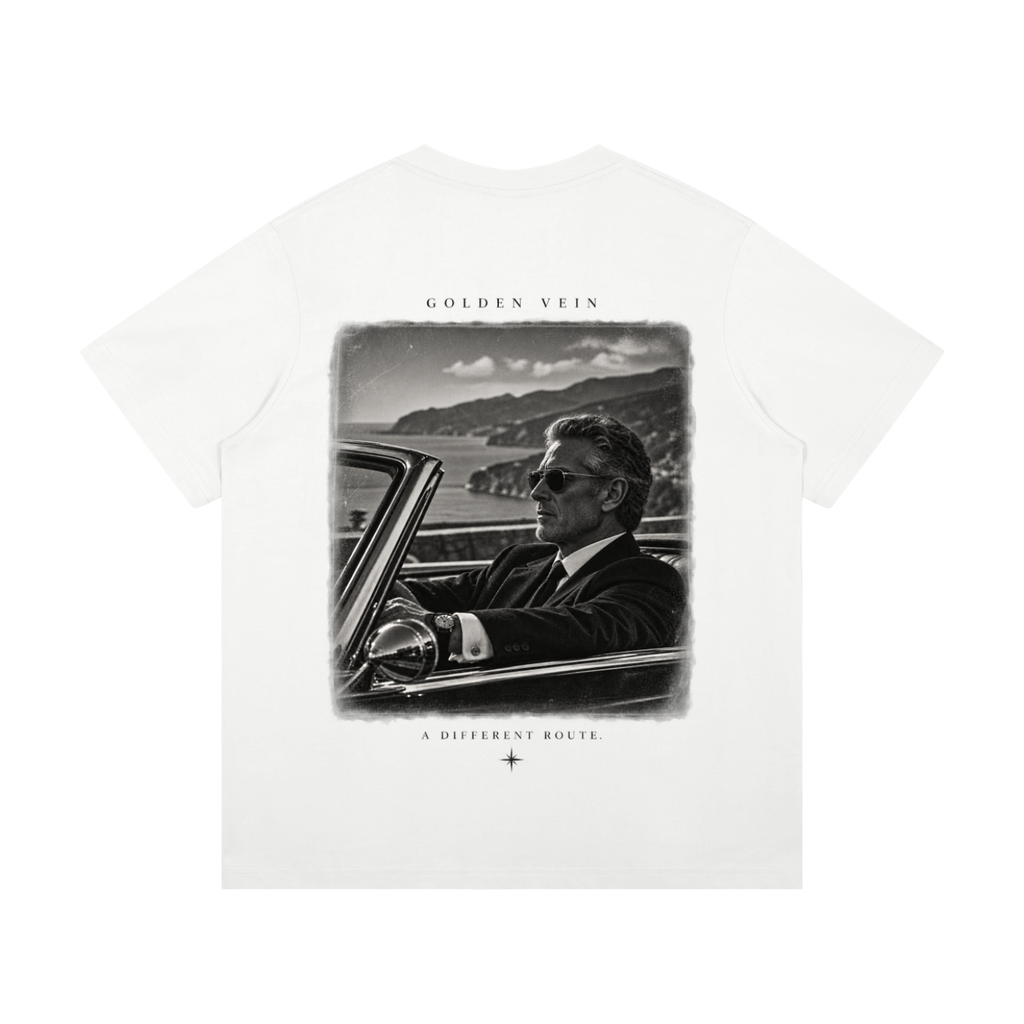 Golden Vein Parables T-Shirt – The Driver – White – Produktansicht 7