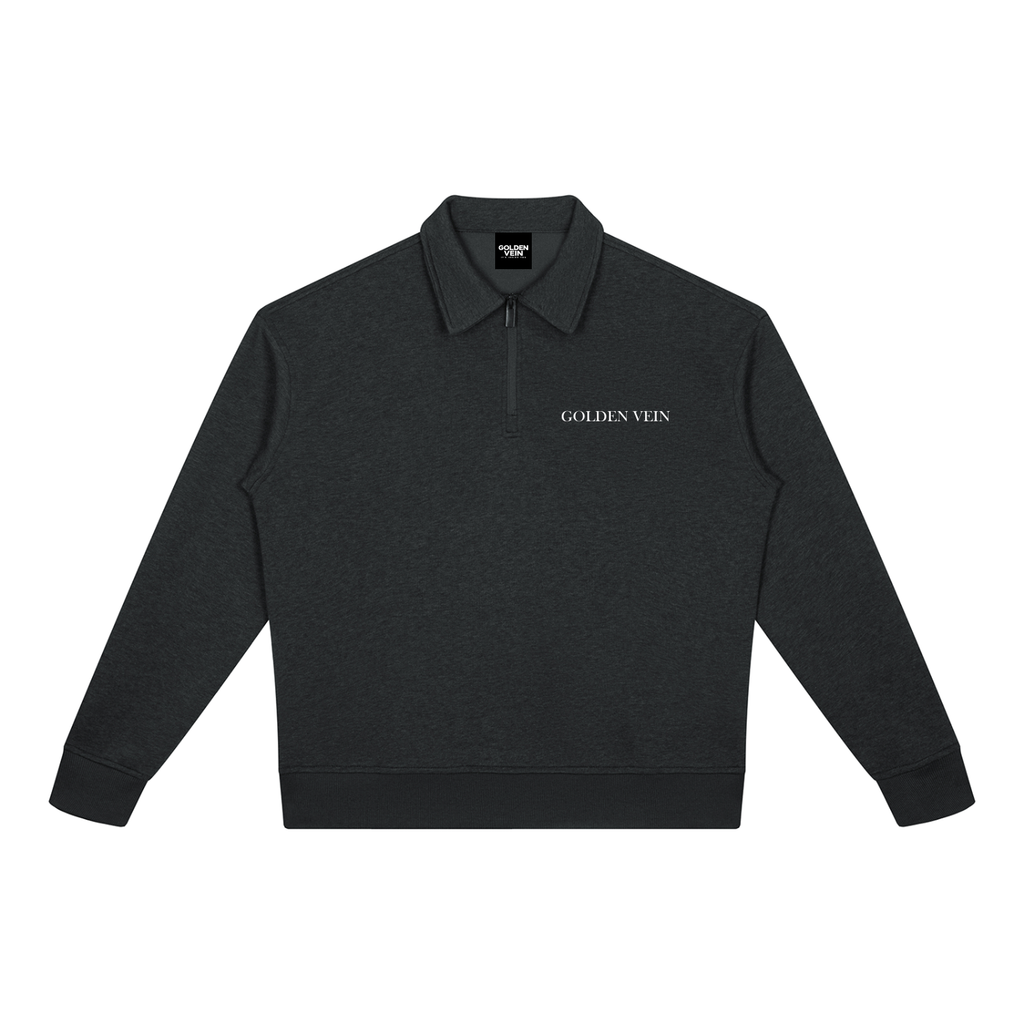Golden Vein Boxy Quarter-Zip – Black – Produktansicht 6