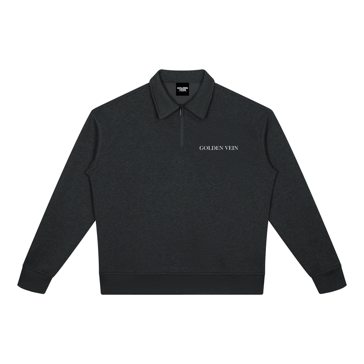 Golden Vein Boxy Quarter-Zip – Black – Produktansicht 6