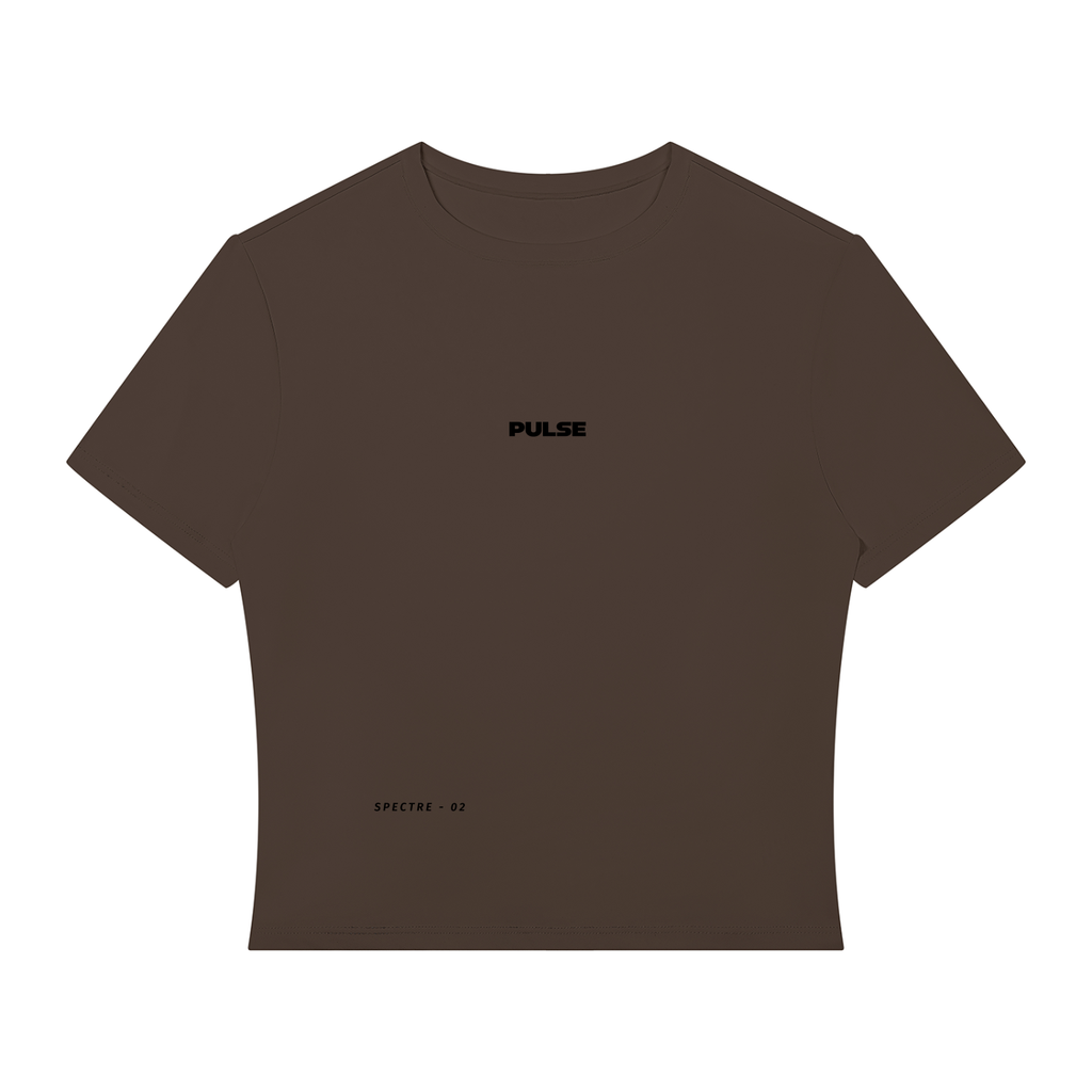 PULSE™ Cropped Performance T-Shirt – Coffee – Produktansicht 7