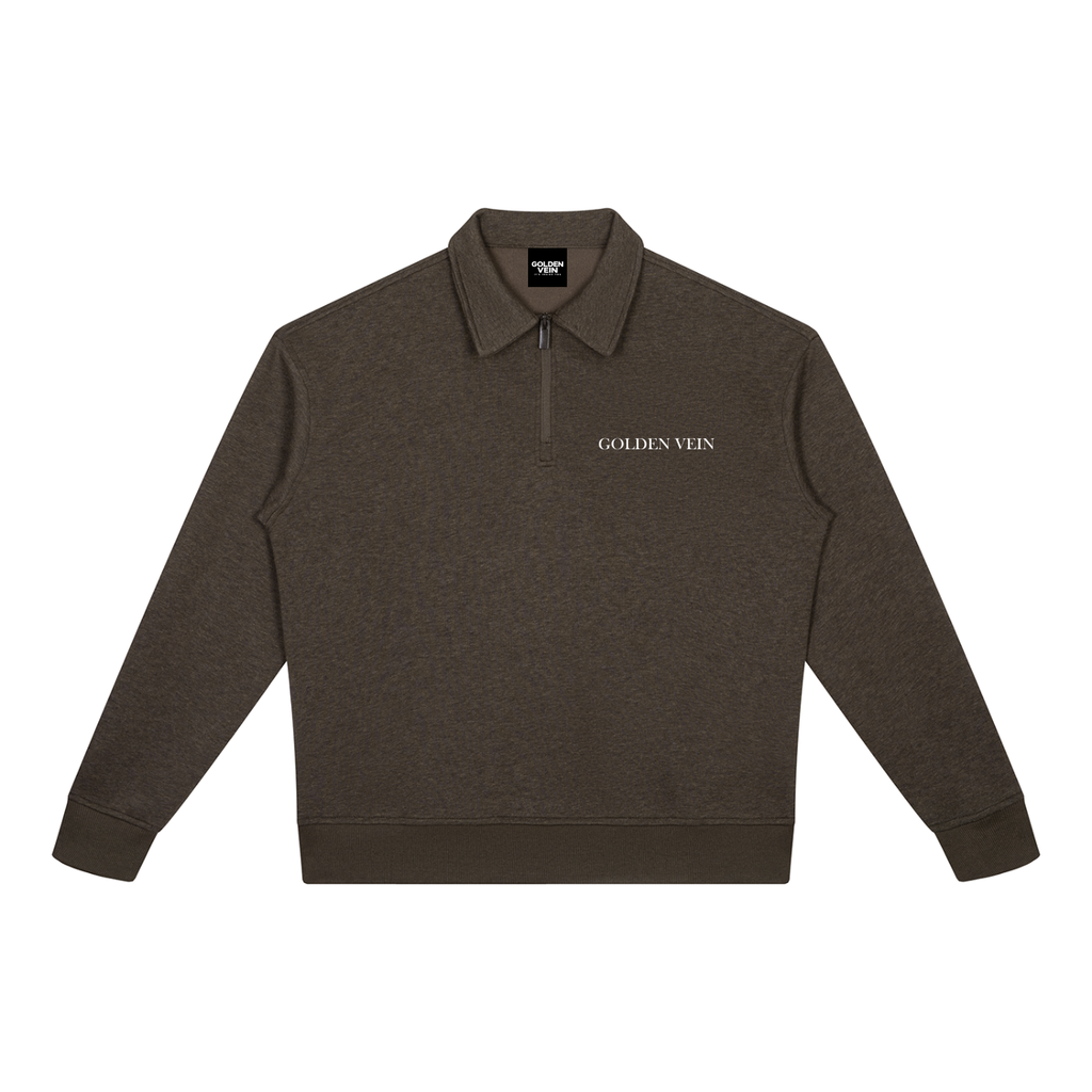 Golden Vein Boxy Quarter-Zip – Coffee – Produktansicht 7