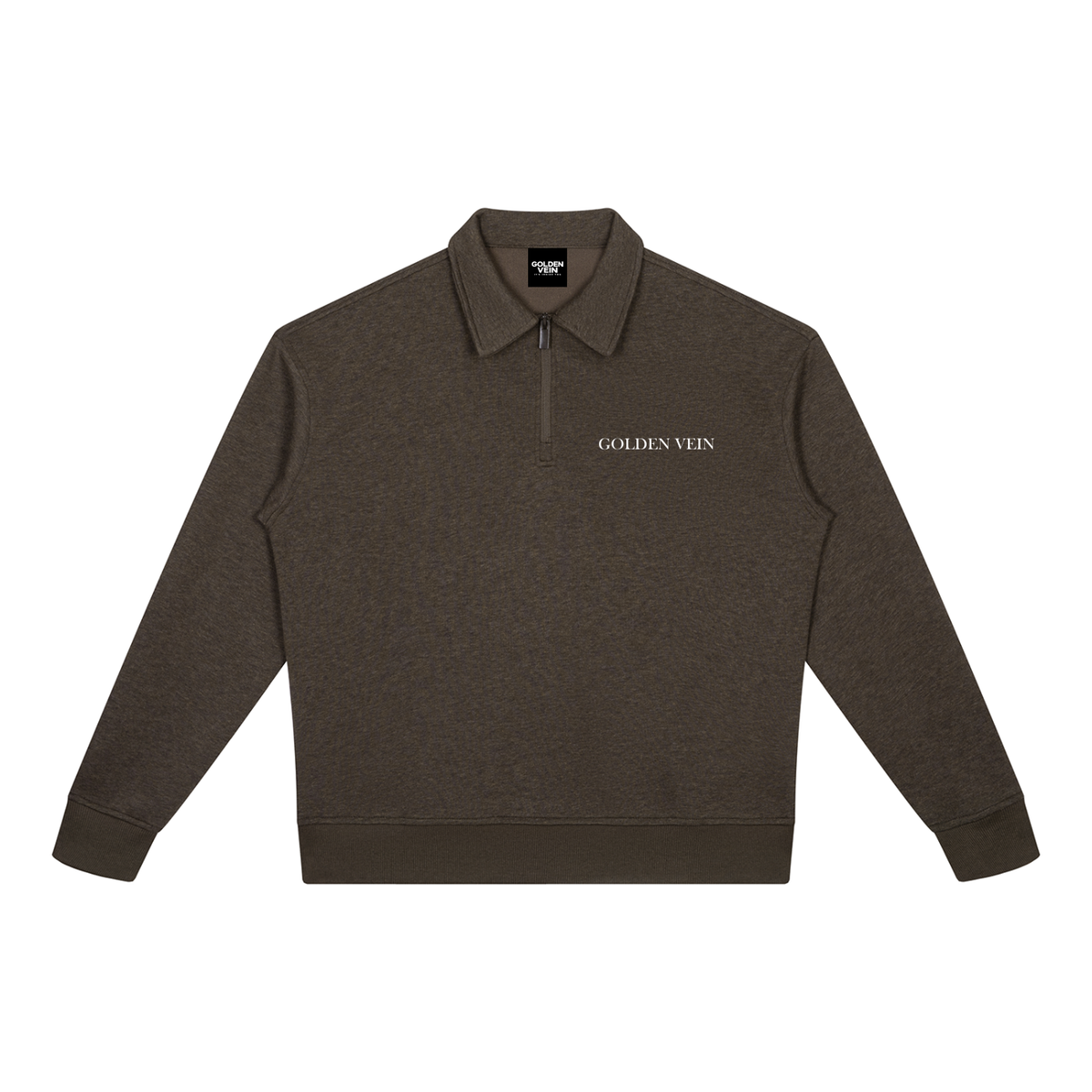Golden Vein Boxy Quarter-Zip – Coffee – Produktansicht 7