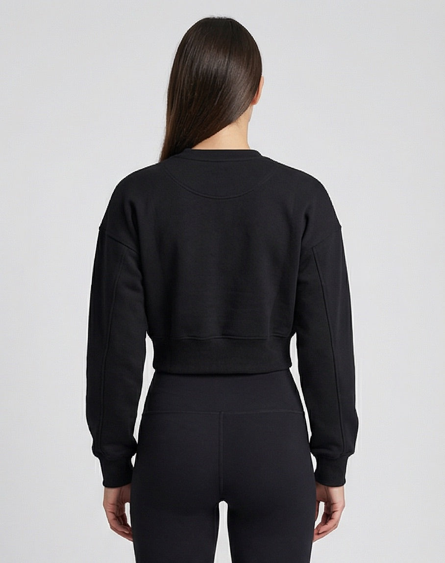 Cropped Sweater – Schwarz