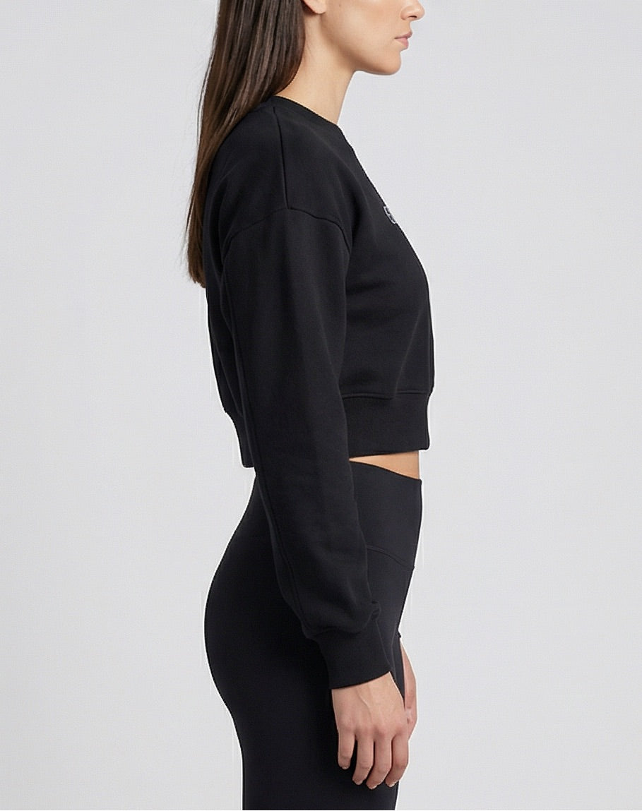 Cropped Sweater – Schwarz