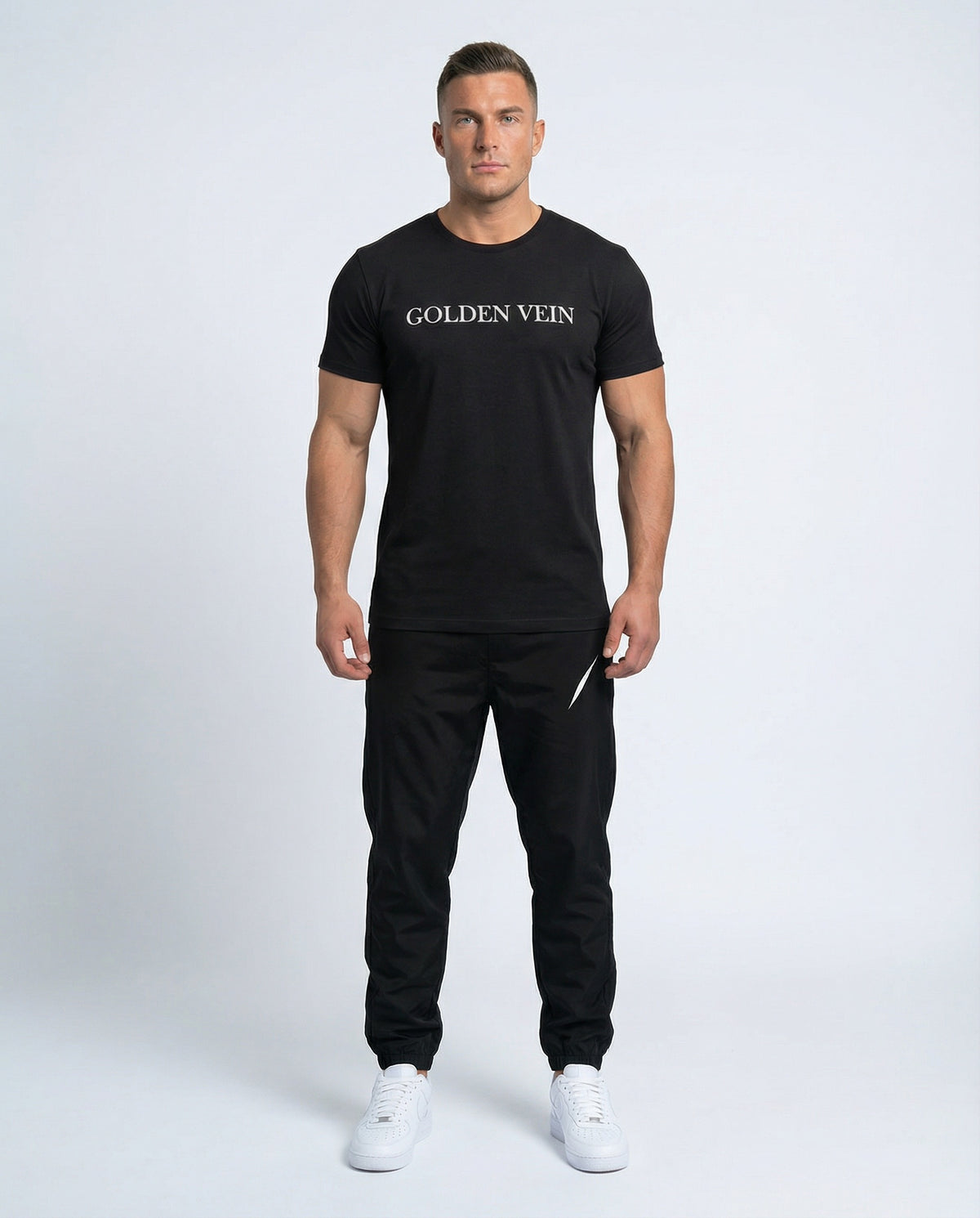 Golden Vein Basic Shirt – Schwarz