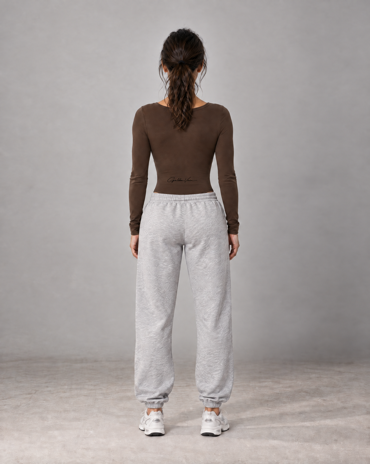 Golden Vein Heavyweight Fleece Jogger – Heather Grey – Produktansicht 2