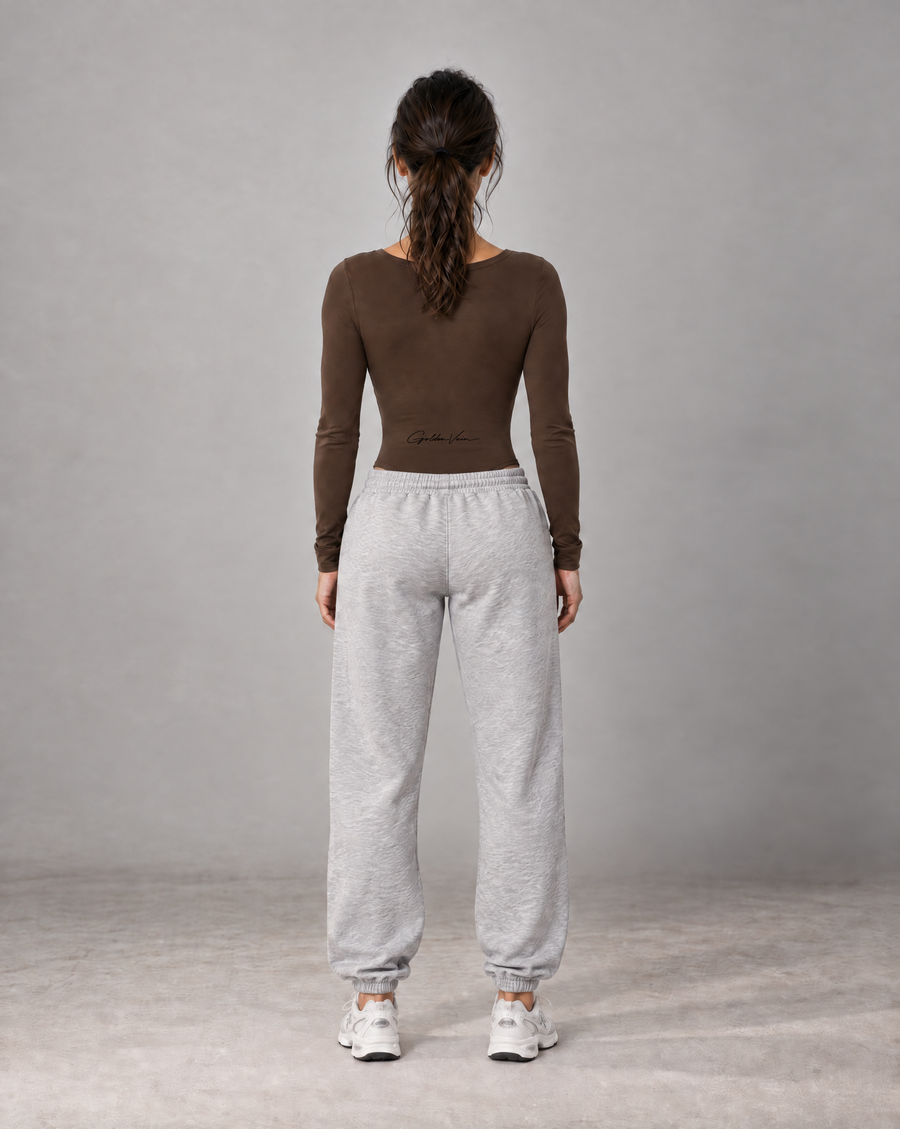 Golden Vein Heavyweight Fleece Jogger – Heather Grey – Produktansicht 2
