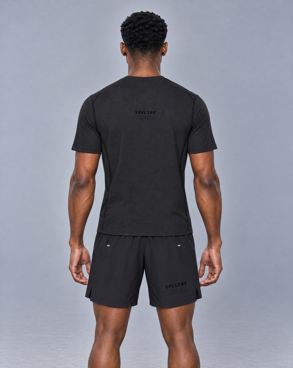PULSE™ Jacquard Mesh T-Shirt – Black – Produktansicht 2