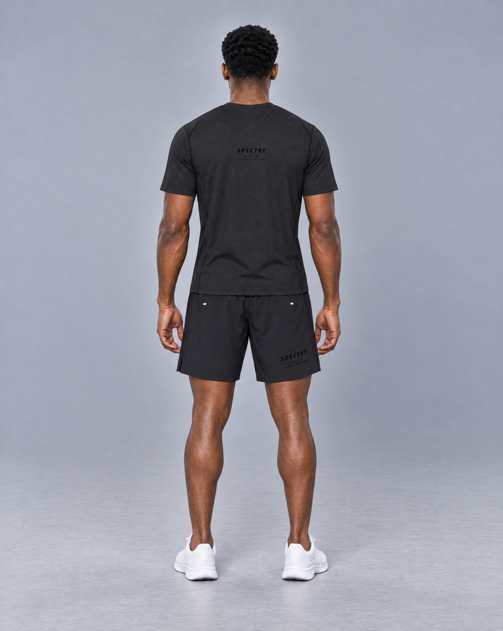 PULSE™ Jacquard Mesh T-Shirt – Black – Produktansicht 5