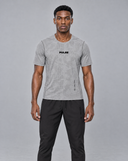PULSE™ Jacquard Mesh T-Shirt – Heather Grey