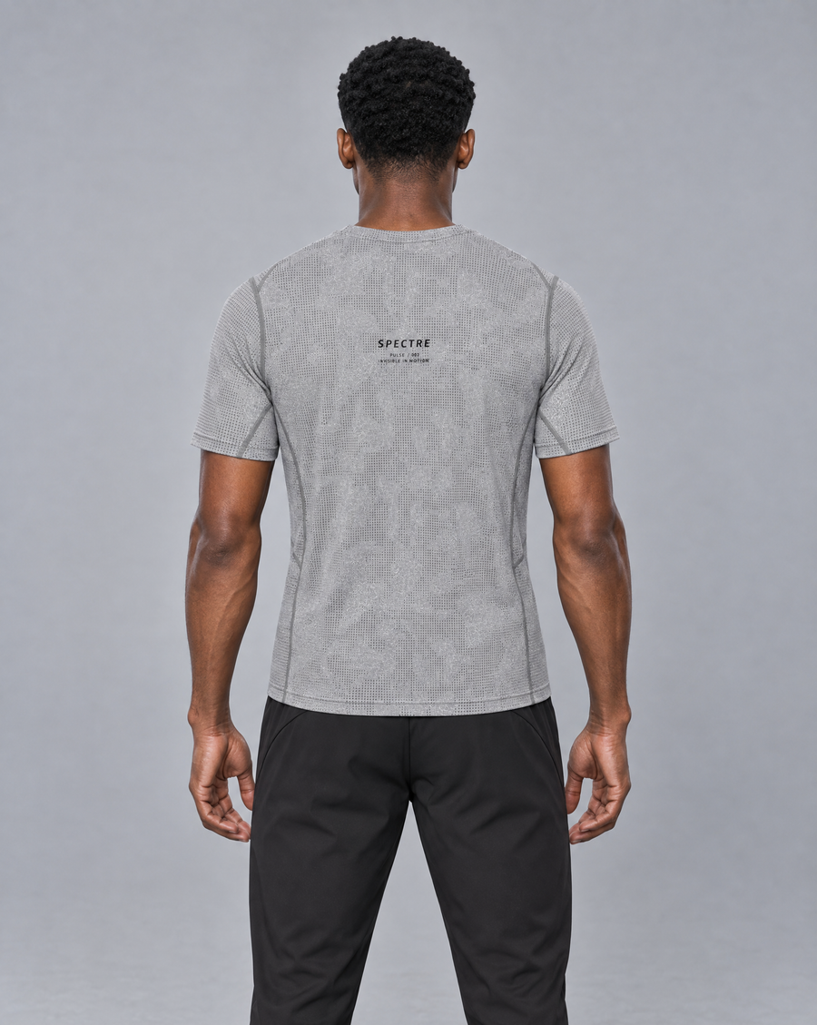 PULSE™ Jacquard Mesh T-Shirt – Heather Grey – Produktansicht 2