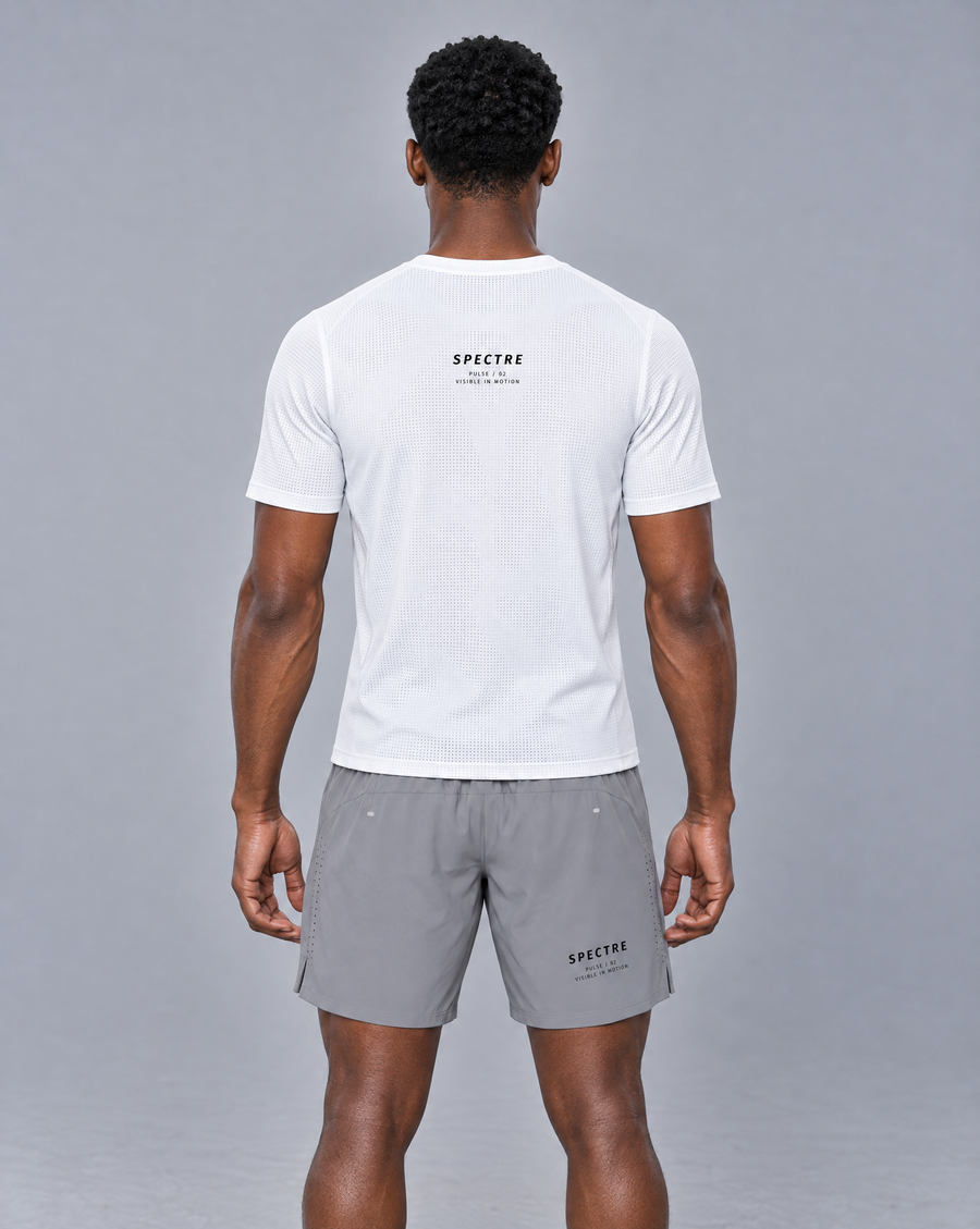 PULSE™ Jacquard Mesh T-Shirt – White – Produktansicht 2