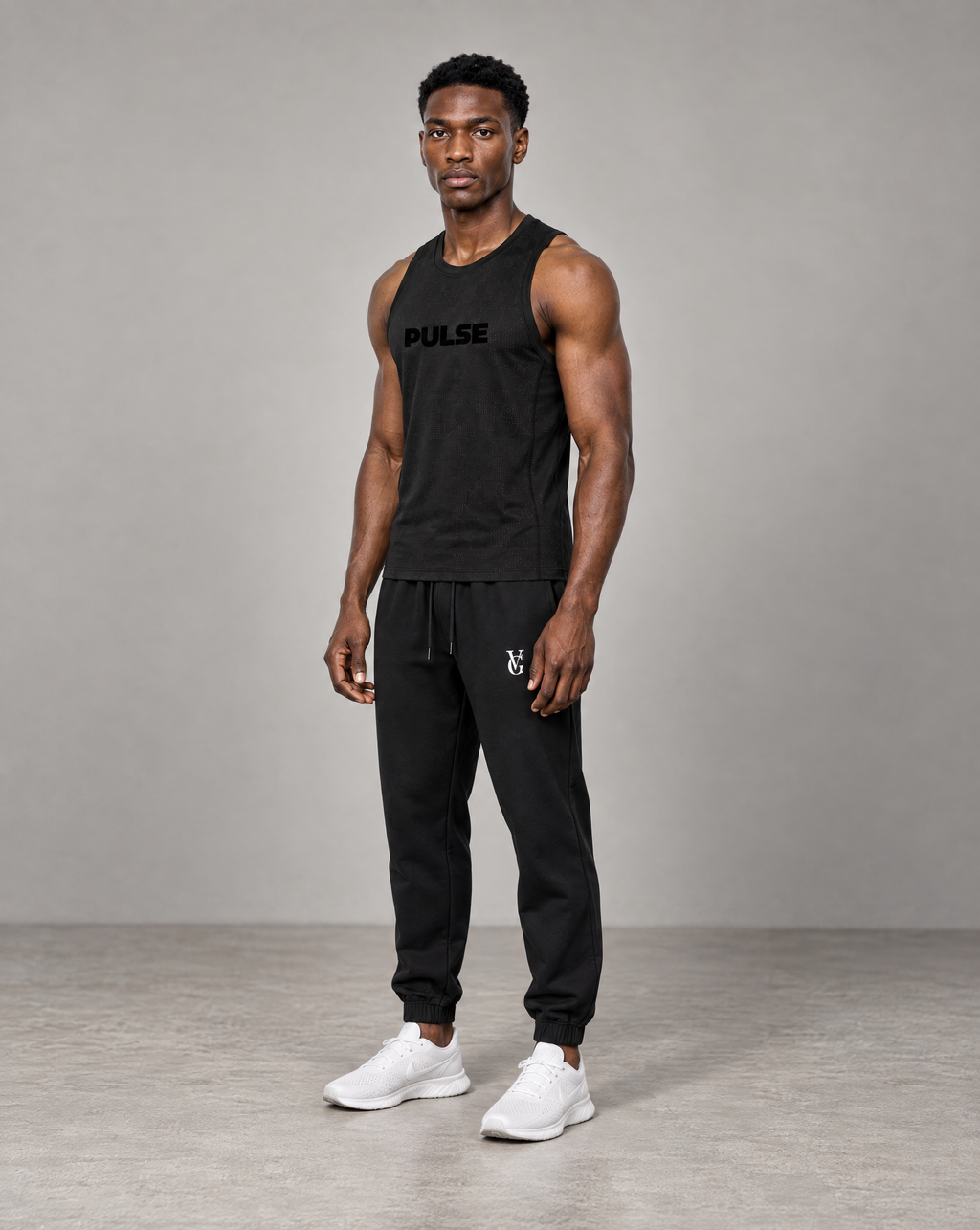 PULSE™ Jacquard Training Tank – Black – Produktansicht 4