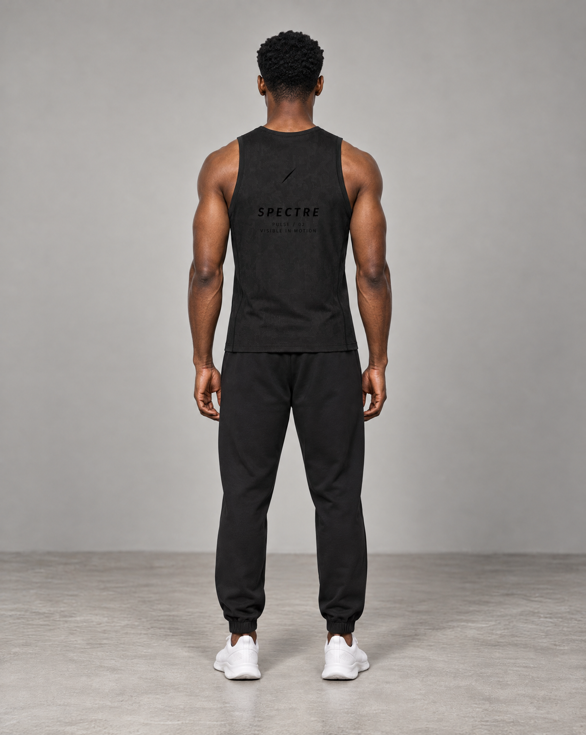 PULSE™ Jacquard Training Tank – Black – Produktansicht 6