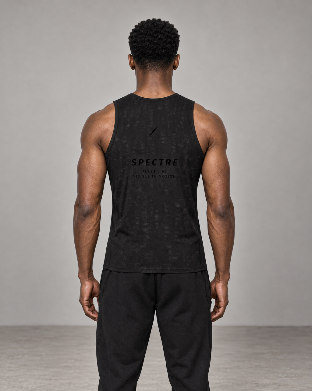 PULSE™ Jacquard Training Tank – Black – Produktansicht 2