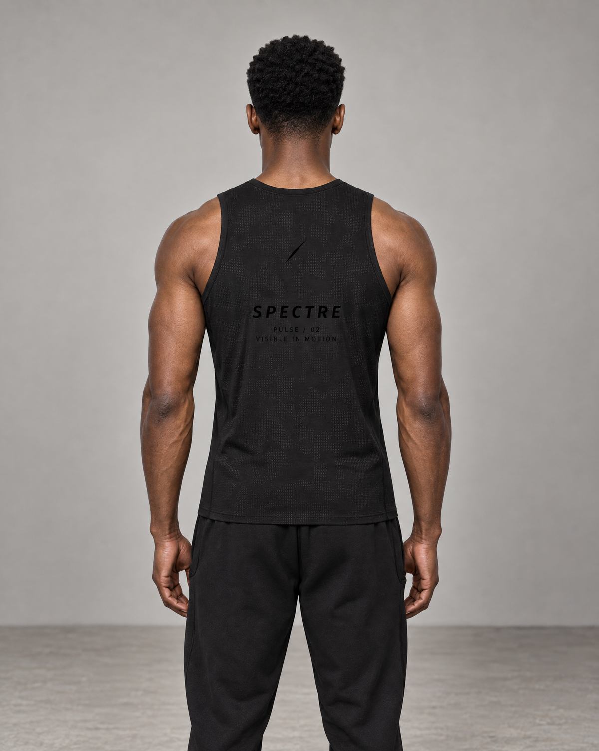PULSE™ Jacquard Training Tank – Black – Produktansicht 2