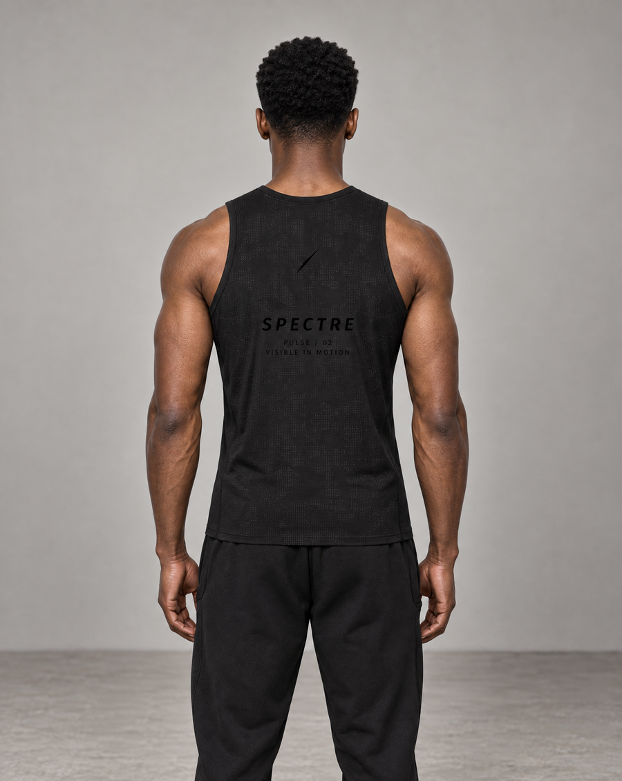 PULSE™ Jacquard Training Tank – Black – Produktansicht 2