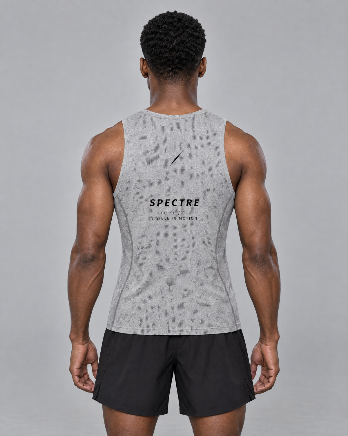 PULSE™ Jacquard Training Tank – Grey – Produktansicht 2