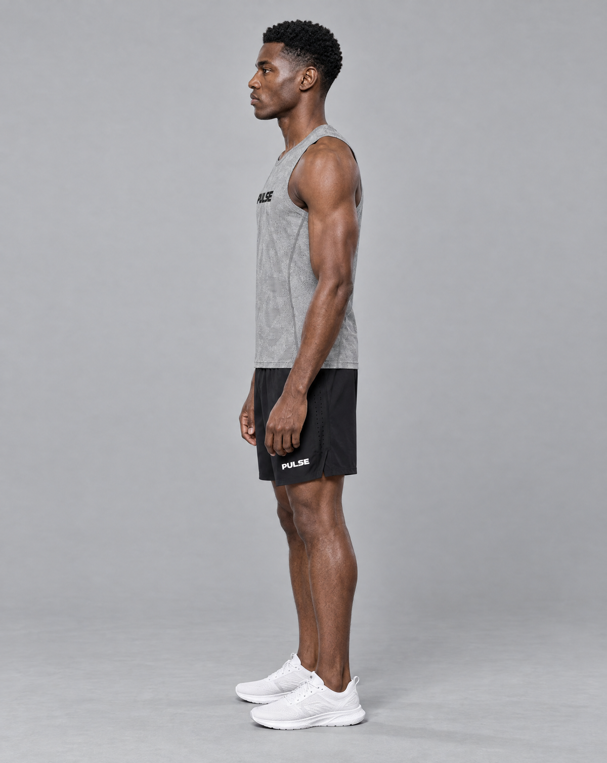 PULSE™ Jacquard Training Tank – Grey – Produktansicht 4