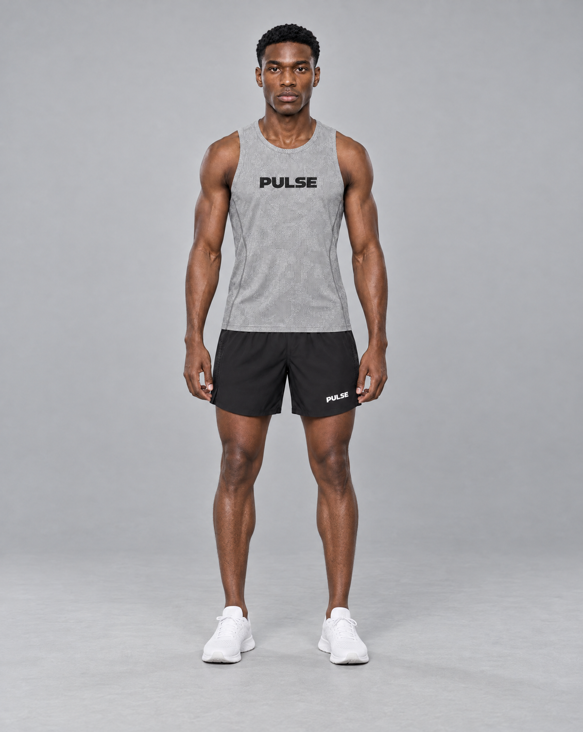PULSE™ Jacquard Training Tank – Grey – Produktansicht 6