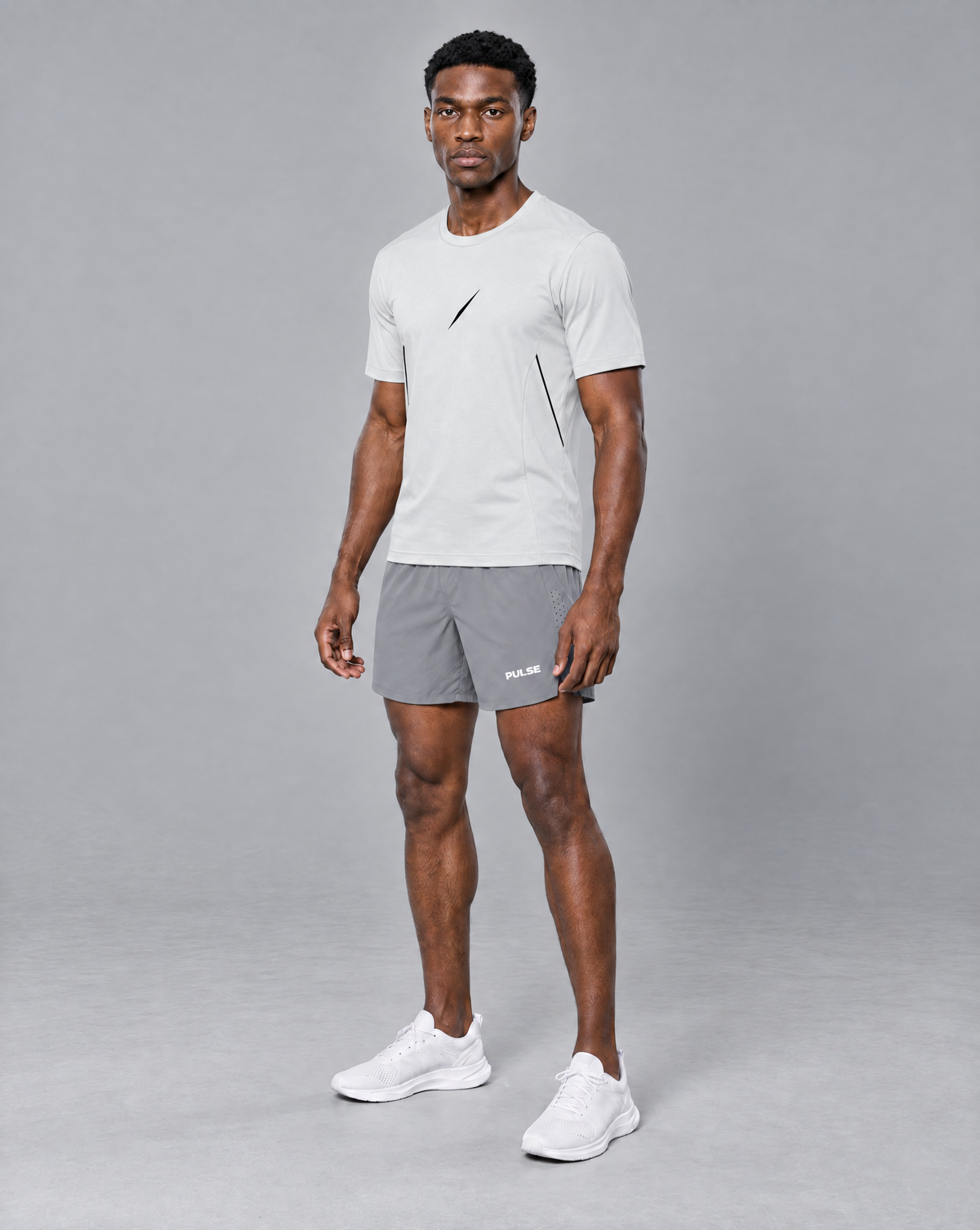 PULSE™ Lightweight Training T-Shirt – Light Grey – Produktansicht 4