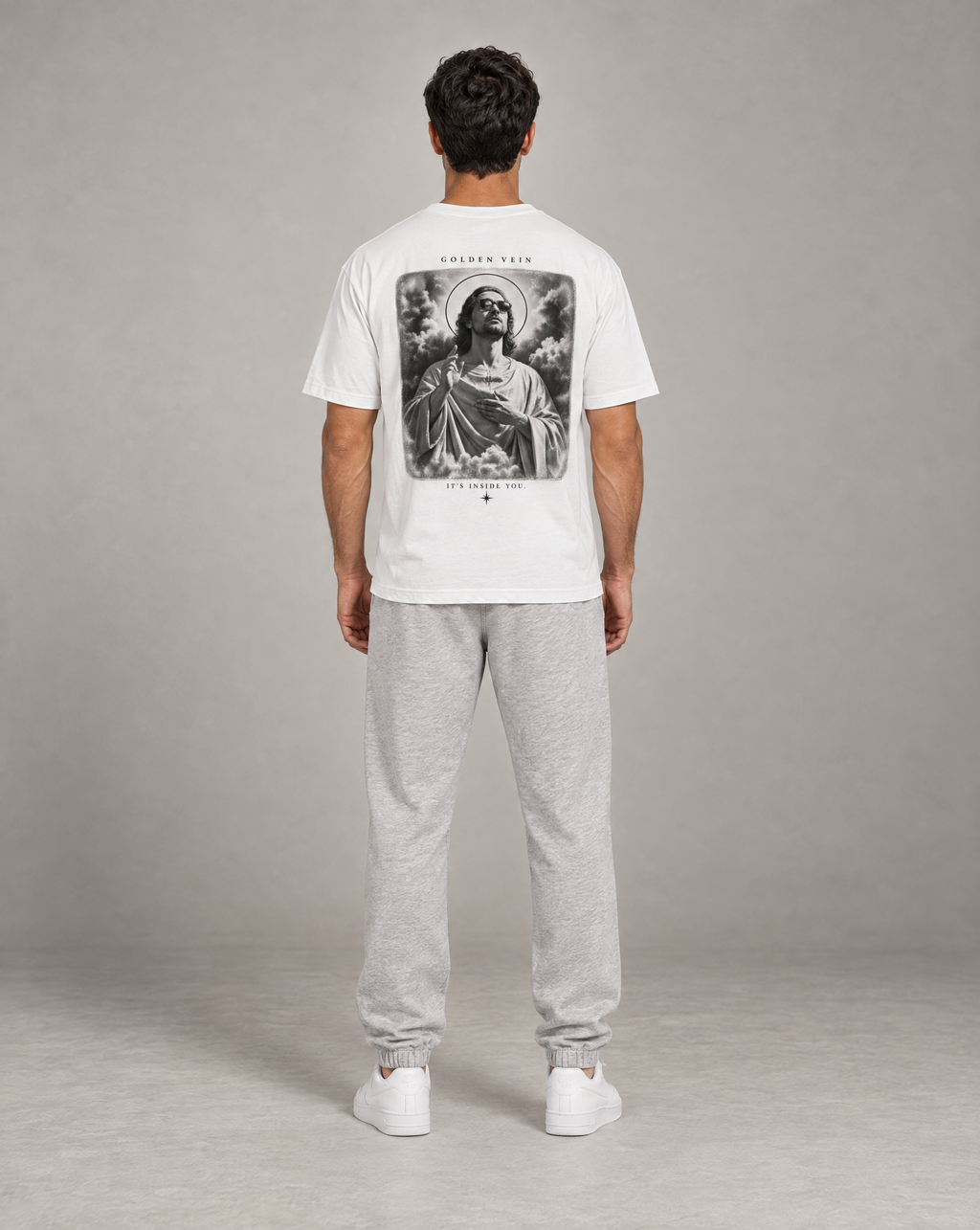 Golden Vein Heavyweight Fleece Jogger – Heather Grey – Produktansicht 2
