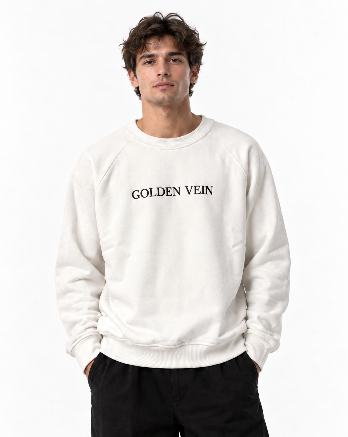 Golden Vein Sweater in Weiß – Produktansicht 1