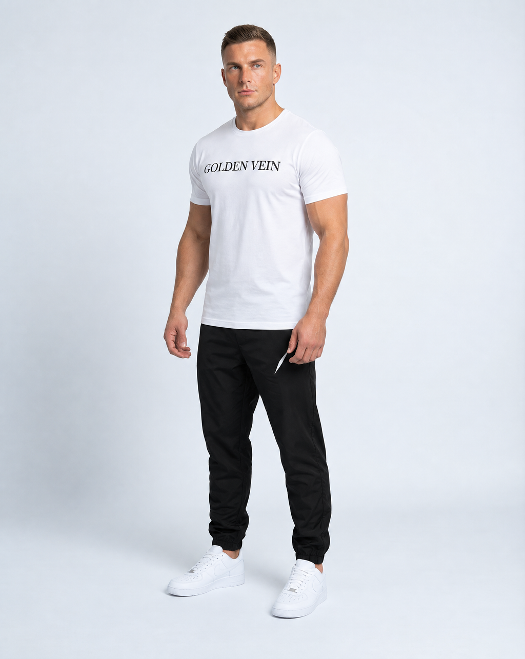 Golden Vein Basic Shirt in Weiß – Produktansicht 4