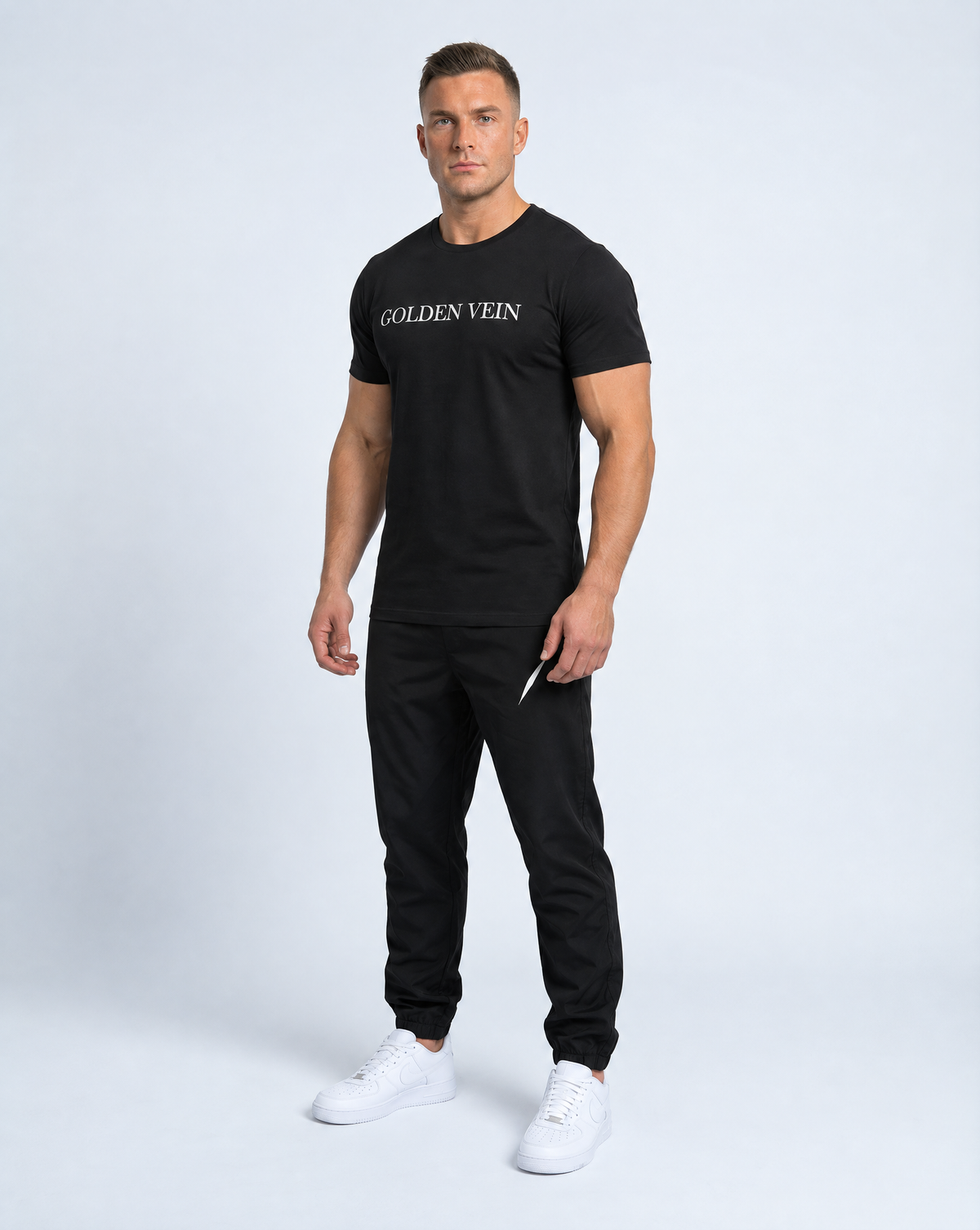 Golden Vein Basic Shirt in Schwarz – Produktansicht 4