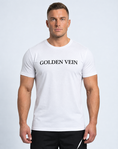 Golden Vein Basic Shirt in Weiß – Produktansicht 1